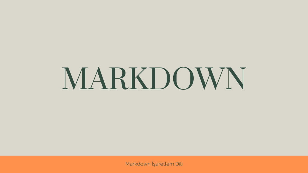 Markdown İşaretleme Dili