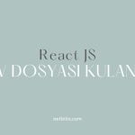 React JS .env Dosyası Kullanımı