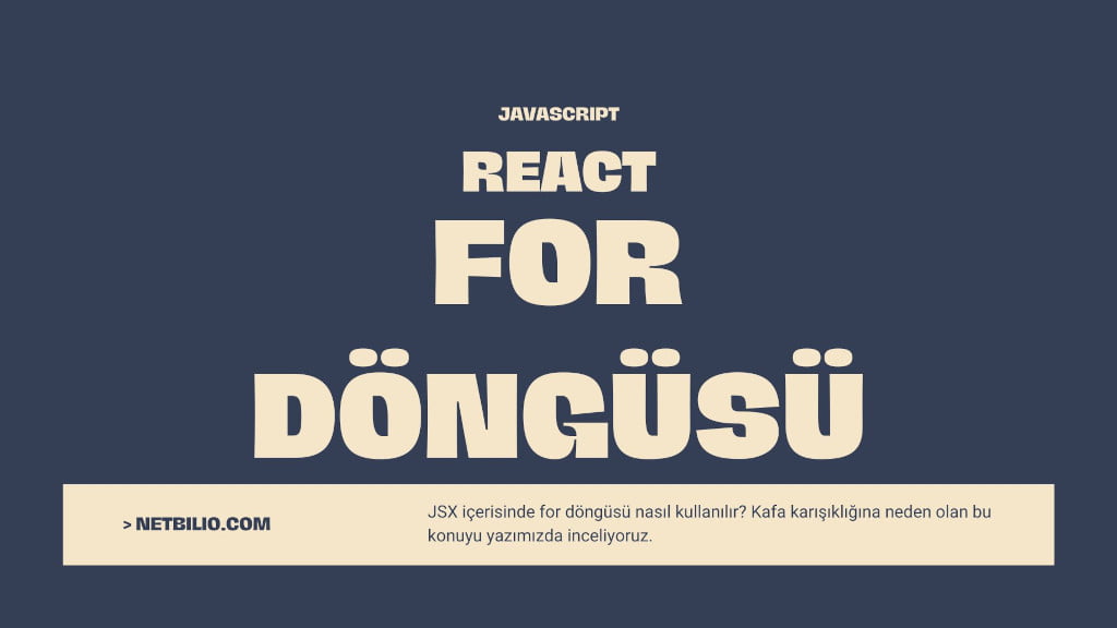 React For Döngüsü