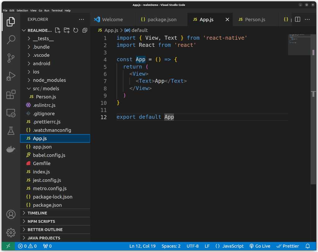 Visual Studio Code React Native Development